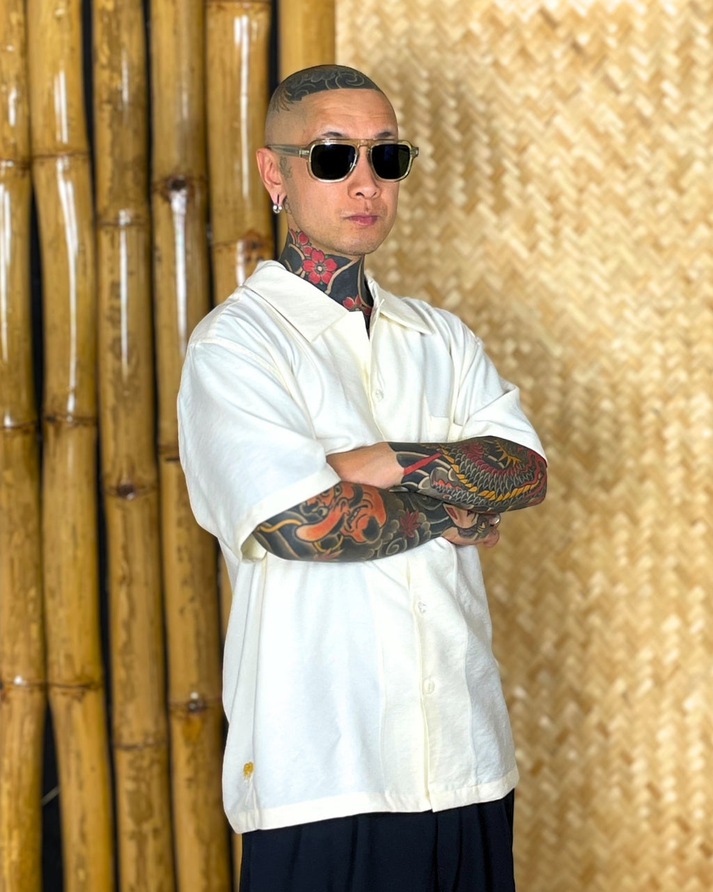 Tropical Hawaiian Shirt white