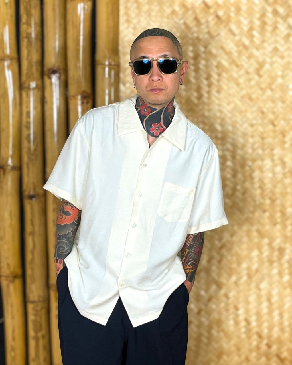 Tropical Hawaiian Shirt white