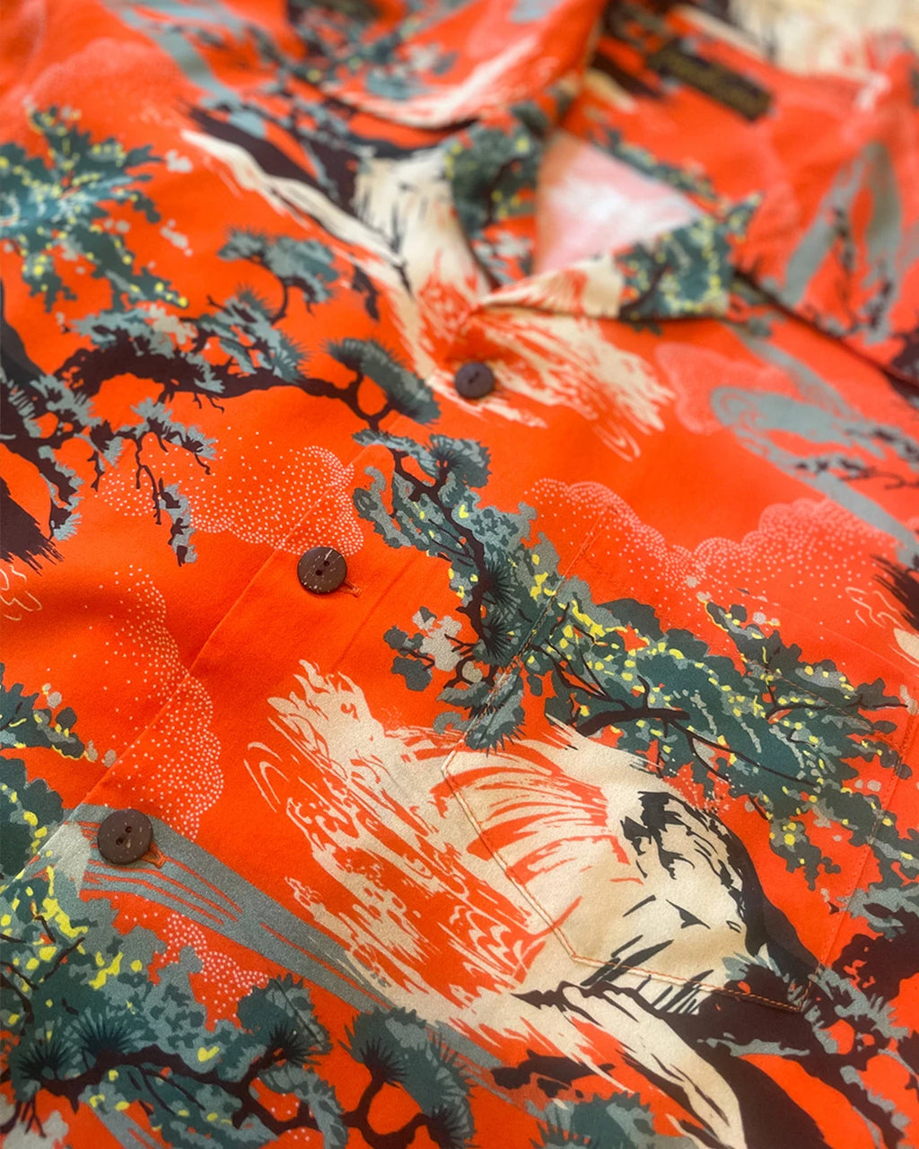 Wailani Hawaiian Shirt orange